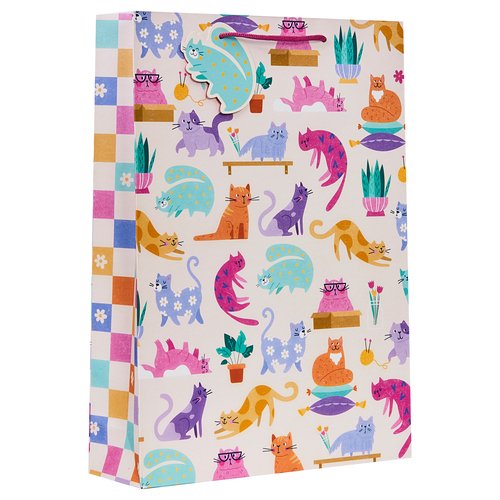 DESIGN BY VIOLET LARGE GIFT BAG  - CATTITUDE