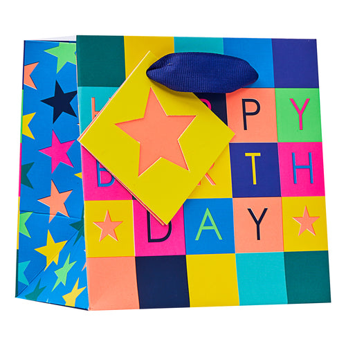 DESIGN BY VIOLET'S ULTRA VIOLET PERFUME  GIFT BAG - CHECKERBOARD