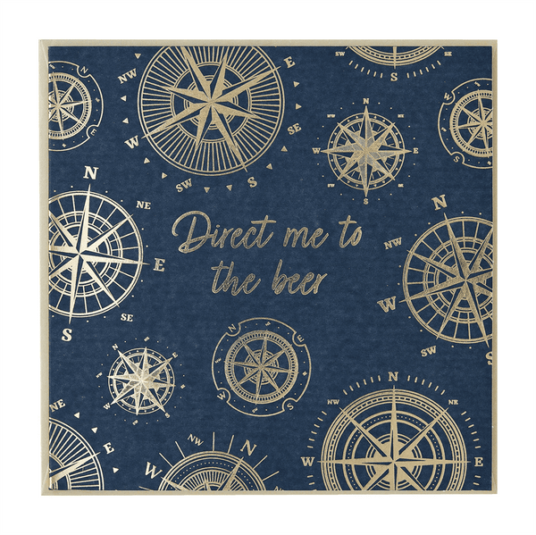 DESIGN BY VIOLET SQUARE CARD 12's - NOMAD "DIRECT ME TO THE BEER"
