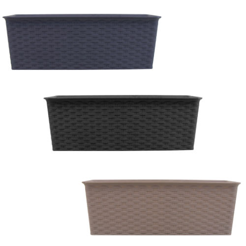 Rectangular Rattan Planter 30cm
