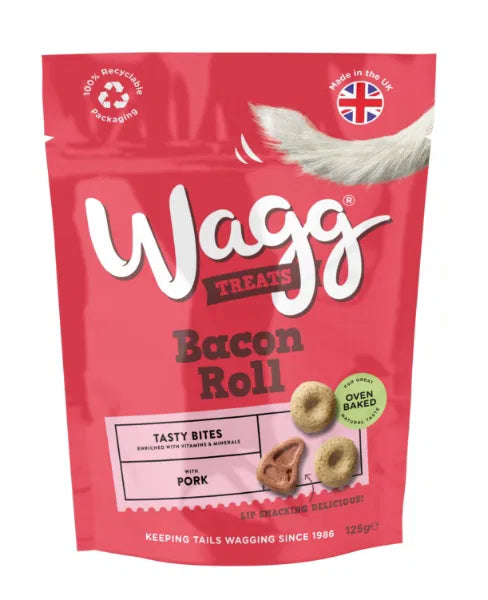 Wagg Bacon Roll Treats 125g