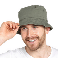 Mens Plain Khaki Bucket Hat