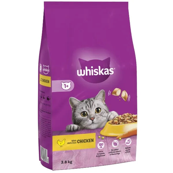 Whiskas 1+ Cat Complete Dry With Chicken 3.8kg