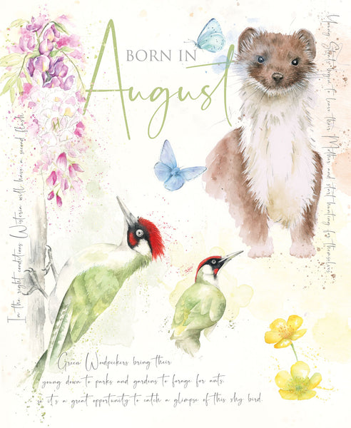 August Female Greeting Card