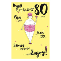 80th Birthday Card Female* Wild Thing Card