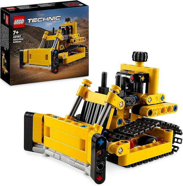 LEGO Technic Heavy-Duty Bulldozer Set, Construction Vehicle Toy for Kids, Boys and Girls with Realistic Features for Imaginative Play, Small Gift Idea 42163