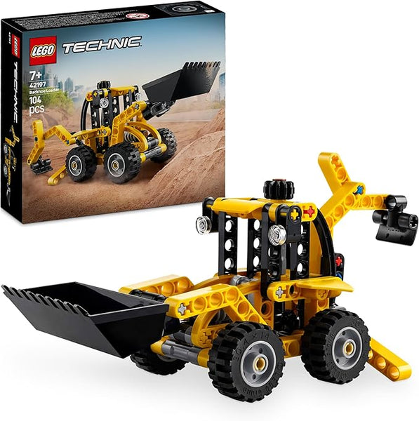 LEGO Technic Backhoe Loader Construction Vehicle Toy for 7+ Year Old Boys & Girls - Building Set with Back Digger, Scoop and Outriggers - Birthday Gift Idea 42197