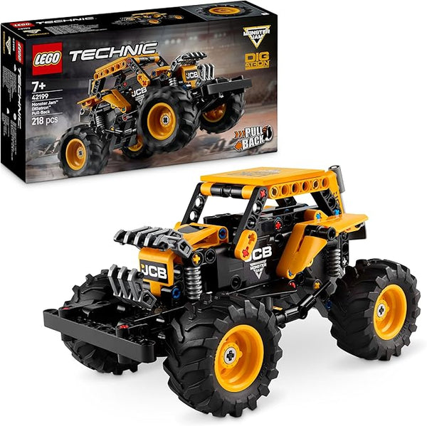 LEGO Technic Monster Jam DIGatron Pull-Back Truck Toy - Vehicle Building Set for 7+ Year Old Boys & Girls Who Love Creative Play - Gift Idea 42199