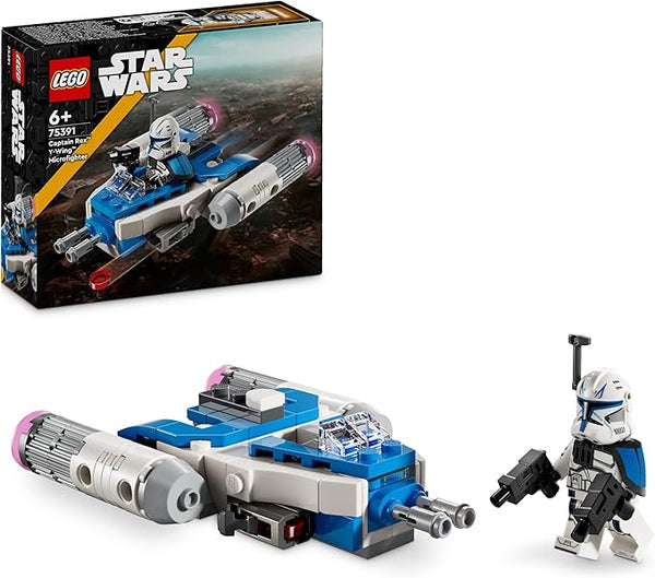 LEGO Star Wars Captain Rex Y-Wing Microfighter, Collectible The Clone Wars Starship Vehicle Toy with a Character Minifigure for 6 Plus Year Old Boys & Girls, Fantasy Gift Idea for Kids 75391