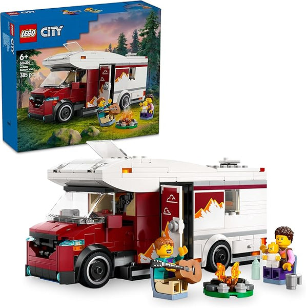 LEGO City Holiday Adventure Camper Van Toy - Creative Building Toys for 6+ Year Old Boys & Girls - Includes 3 Minifigures & Accessories - Gift Ideas for Birthdays & Holidays - 60454