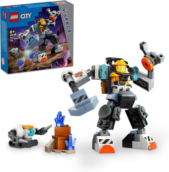 LEGO City 60428 Space Construction Mech Suit, Action Figure Toy for 6 Plus Year Old Kids, Boys & Girls, Building Set with Robot and a Pilot Minifigure, Small Gift Idea 60428