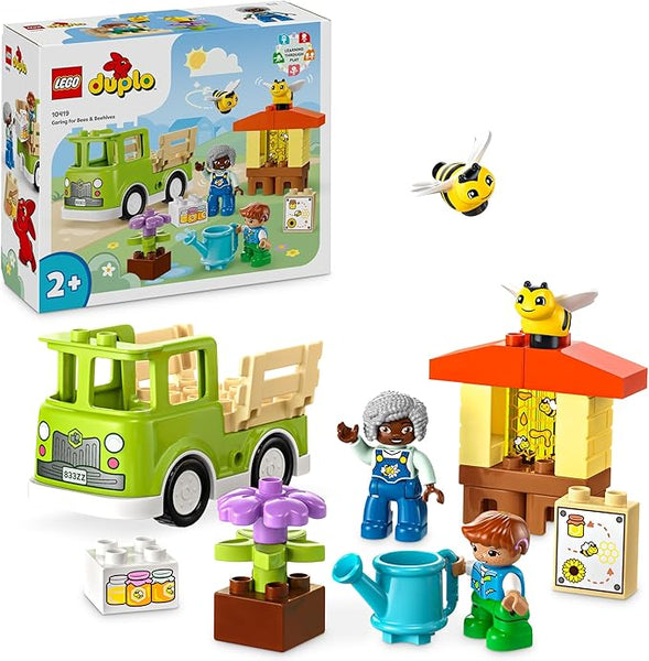 LEGO DUPLO Town Caring for Bees & Beehives, Kids’ Learning Toy with Drivable Truck, Beehive and 2 Figures, Early Development and Activity Toys, Gifts for Toddlers, Boys & Girls Aged 2 Plus 10419
