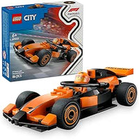 LEGO City F1 Driver with McLaren Race Car - Formula 1 Building Toy with a Racing Driver Minifigure - Small Birthday Gift Idea for 6+ Year Old Boys & Girls or Adult Motorsport Fans - 60442