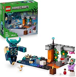 LEGO Minecraft The Warden Encounter - Interactive Toy with a Minifigure, Mob Figure & TNT Rockfall Function - Collectible Gaming Gift for 7+ Year Old Boys, Girls & Fans - 21274