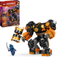 LEGO NINJAGO Cole’s Elemental Earth Mech, Action Figure Toy, Dragons Rising Building Set with Ninja Character Cole Minifigure, Gift for 7 Plus Year Old Boys, Girls & Kids 71806