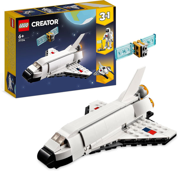 LEGO 31134 Creator 3 in 1 Space Shuttle Toy to Astronaut Figure to Spaceship Building Toys, Creative Christmas Treat, Gifts for Kids, Boys, Girls Aged 6 and up