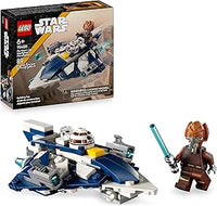 LEGO Star Wars: The Clone Wars Plo Koon’s Jedi Starfighter Microfighter, Collectible Building Toy for Kids, Gift for Boys, Girls and Fans Aged 6 Years Old and Over, Includes a Blue Lightsaber 75400