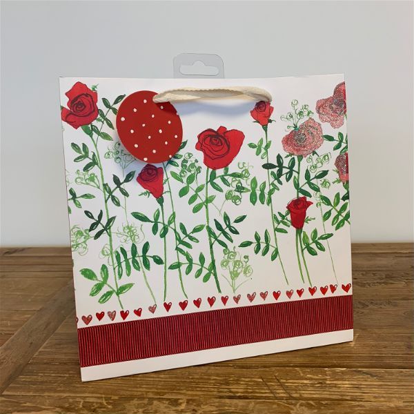 RUBY ROSES SMALL SPARKLE GIFT BAG