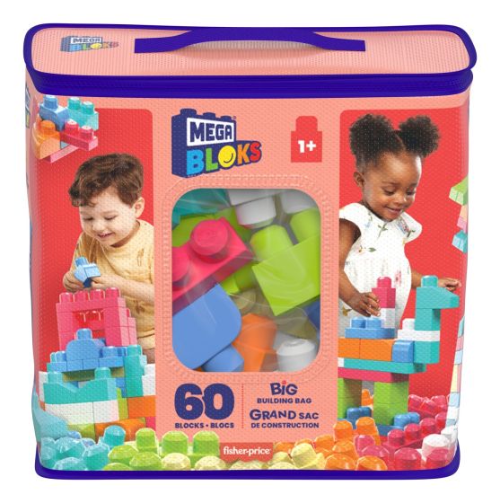 Mega Bloks 60 Piece Big Building Bag Pink