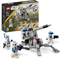 LEGO 75345 Star Wars 501st Clone Troopers Battle Pack Set, Buildable Toy with AV-7 Anti Vehicle Cannon and Spring Loaded Shooter plus 4 Characters