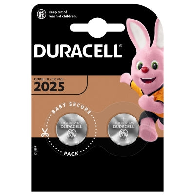 Duracell CR2025 3V Lithium Batteries 2 Pack