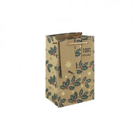 Christmas Kraft Holly Perfume Bag (127mm x 203mm x 90mm)