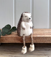 Ceramic Dangly Legged Ornament - Hedgehog