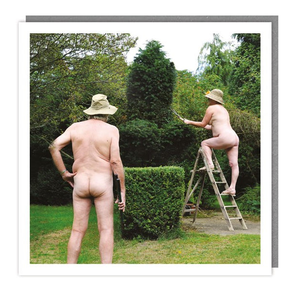 Naughty Nudes Trimming A Hedge