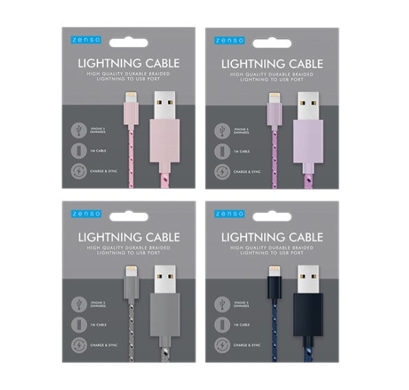 Lightning to USB Braided Cable 1M