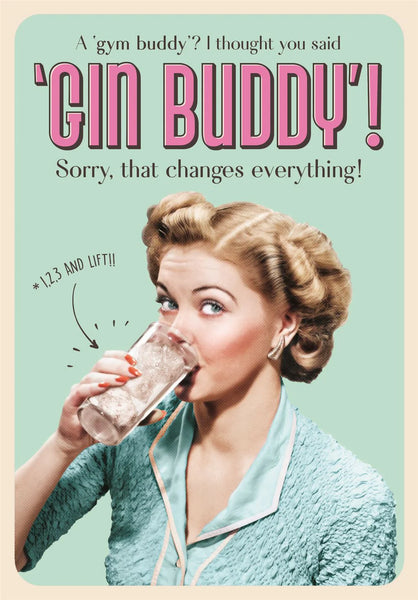 Greeting Card - Open Humour - General - Gin Buddy