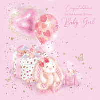 Baby Girl Grace (Square) Greeting Card