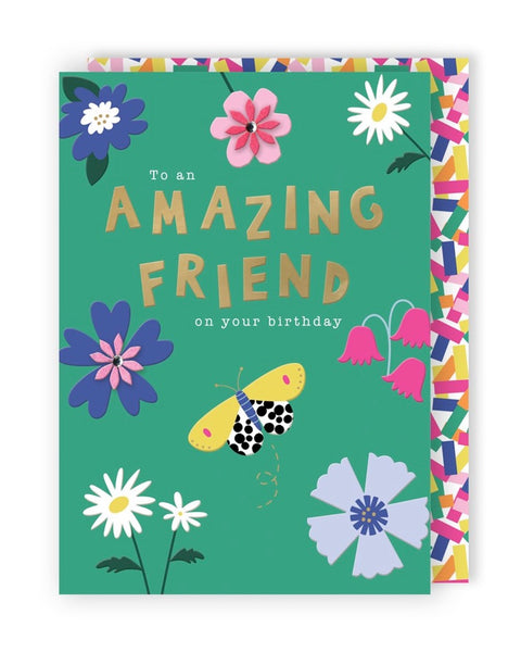 Friends - Flowers Birthday card