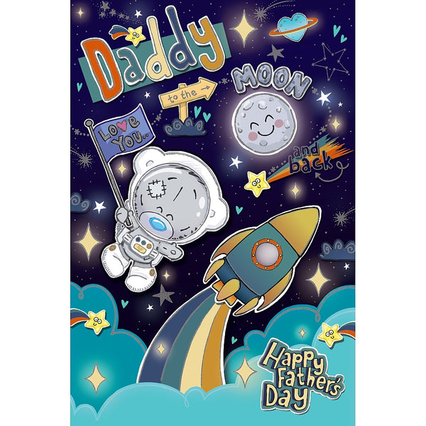 Daddy Bear In Space Suit Father's Day Card