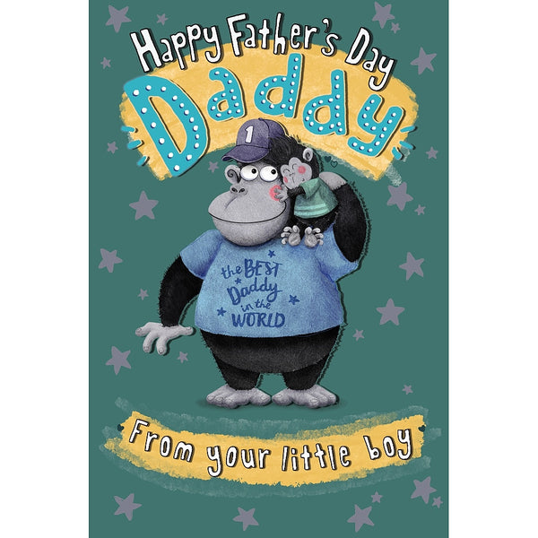 Daddy From Little Boy Gorilla Father's Day Card