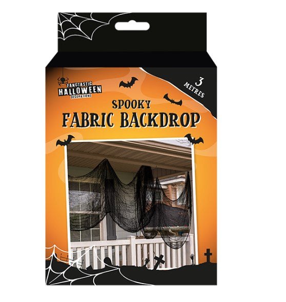 Halloween Black Fabric Backdrop 3m