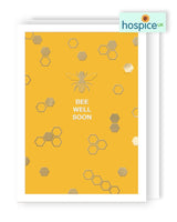 Get Well - Bee Surface Pattern - Greeting Card