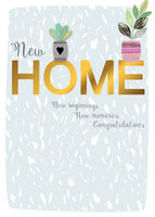 New Home - Potplants - Greeting Card