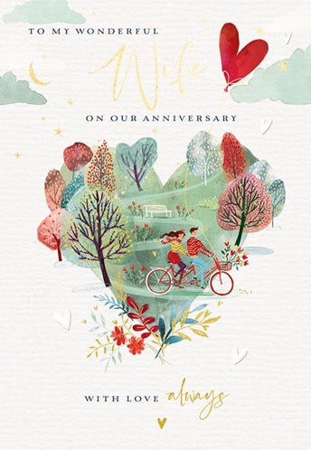 ANNIVERSARY WIFE / ALWAYS AND FOREVER GREETING CARD