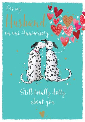 HUSBAND / TOTALLY DOTTY ABOUT YOU GREETING CARD