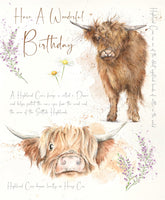 Open Birthday - Highland Cow