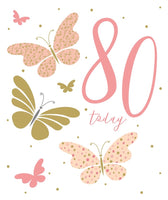 80th Birthday Female Greeting Card