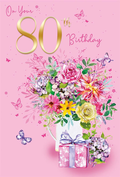 80th Female Greeting Card