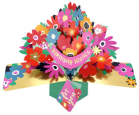 Bright Flowers Pop-Up Card