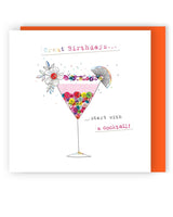 Cocktail Handmade Birthday Greeting Card