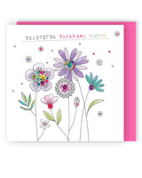 Growing Flowers Handmade Birthday Greeting Card