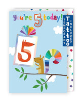 Age 5 - Fox Birthday Greeting Card