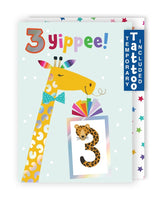 Age 3 - Leopard Birthday Greeting Card