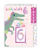 Age 6 - Dinosaur Birthday Greeting Card