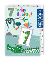 Age 7 - Crocodile Birthday Greeting Card