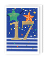 17th - Stars & Bunting Birthday card